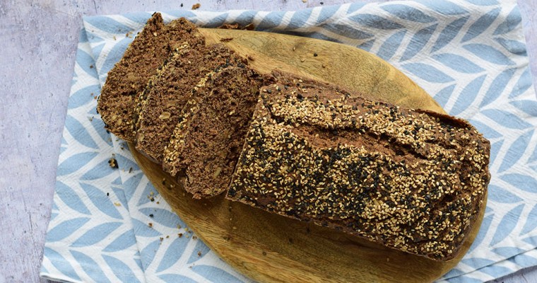 Spelt Buckwheat Bread with Sesame Seeds